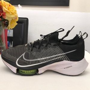 NIKE AIR ZOOM TEMPO NEXT% FLYNIT BLACK WHITE RUNNING SNEAKERS MENS SIZE 11.5
